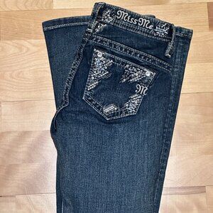 Miss Me Girls Bootcut Denim Jeans.  Flat pocket.  Size 12.  New With Tags!  Dark